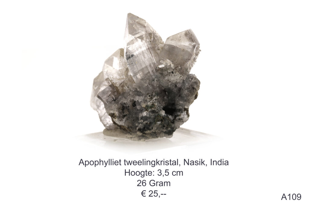 Apophylliet tweelingkristal