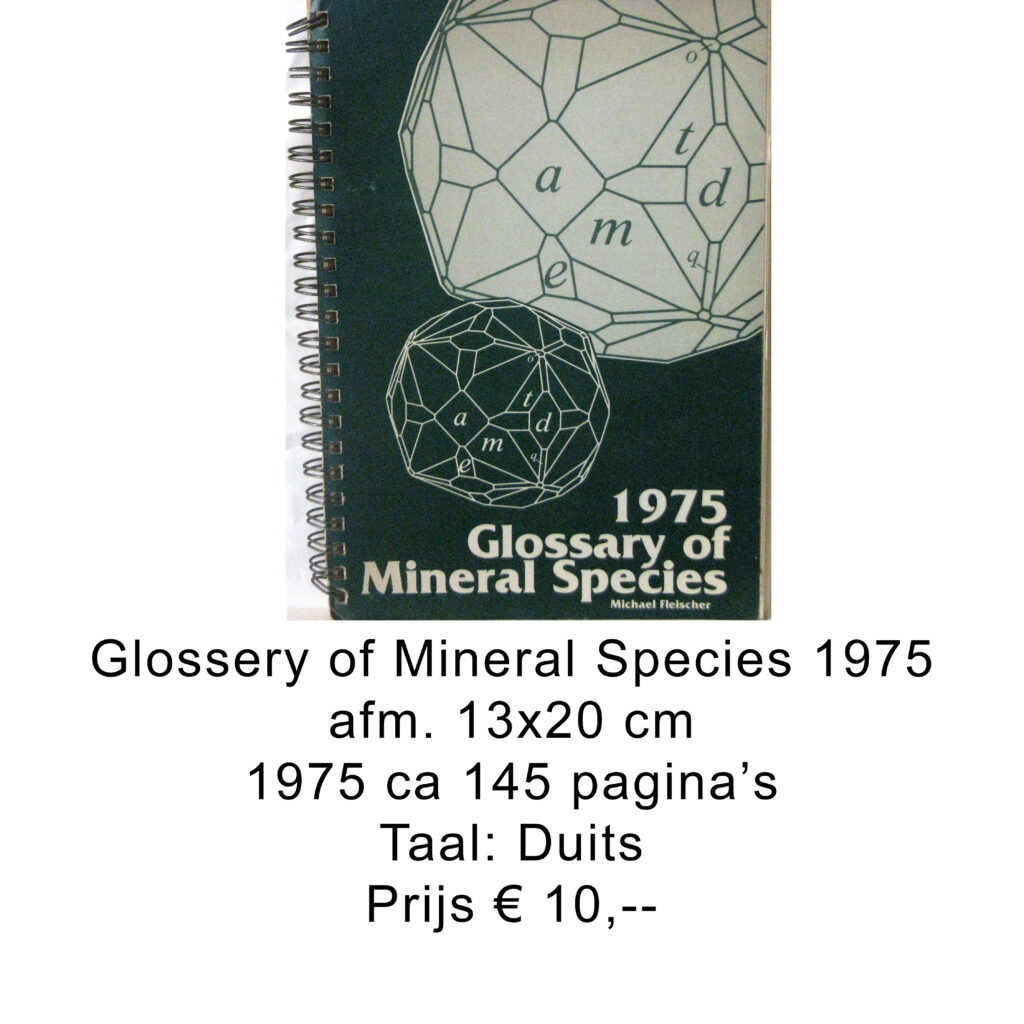 Glossery of Mineral Species 1975