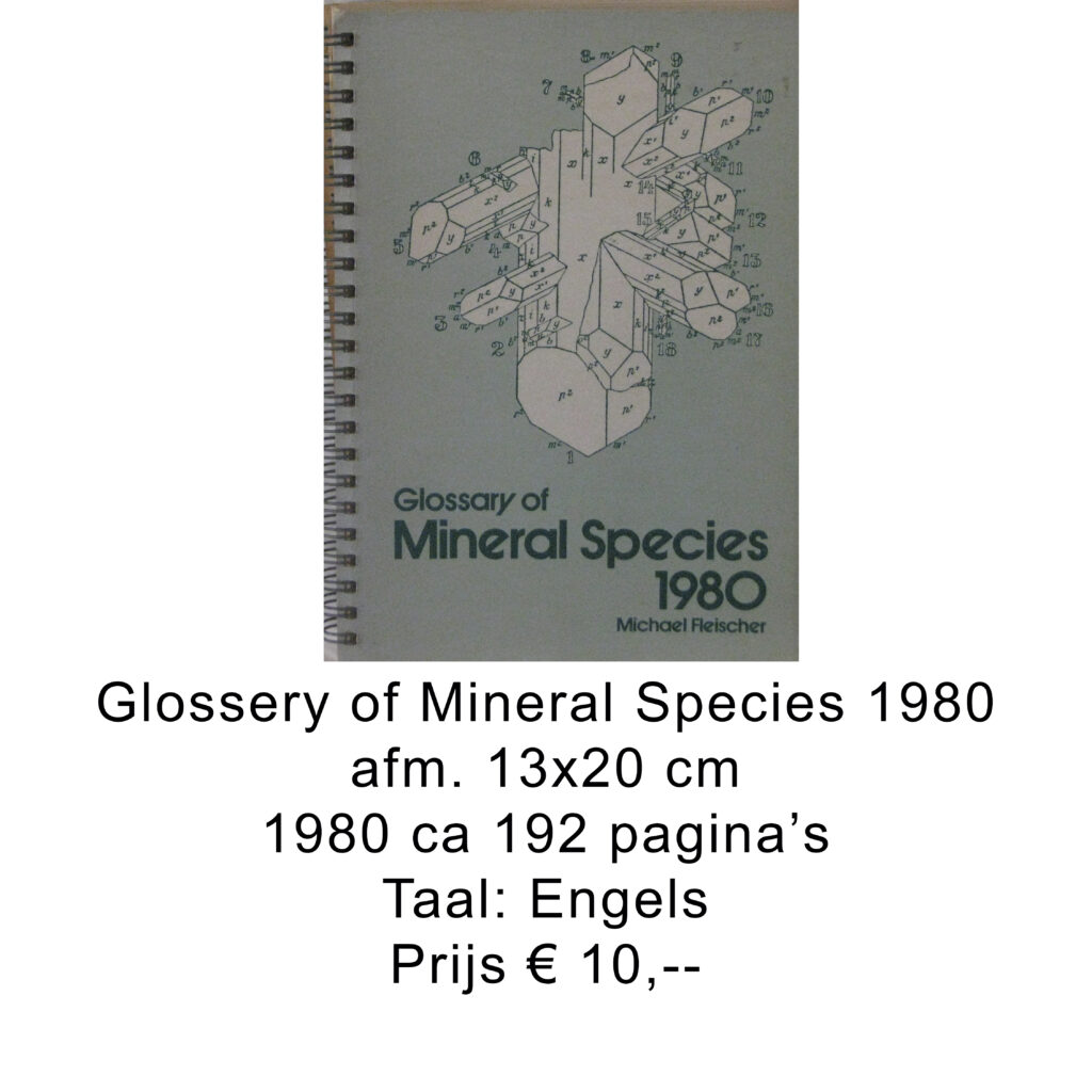 Glossery of Mineral Species 1980
